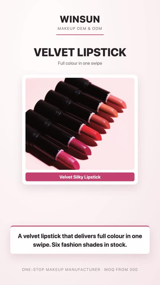 Velvet Lipstick Line — WinSUN Colour Cosmetics video